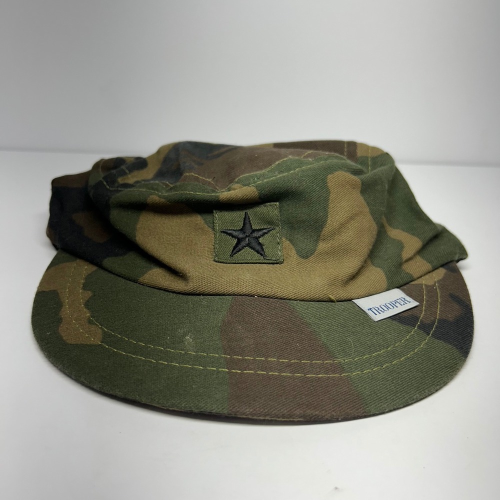 Trooper Patrol Cap Camo Green Unisex Adjustable Star Patch Military Style Hat
